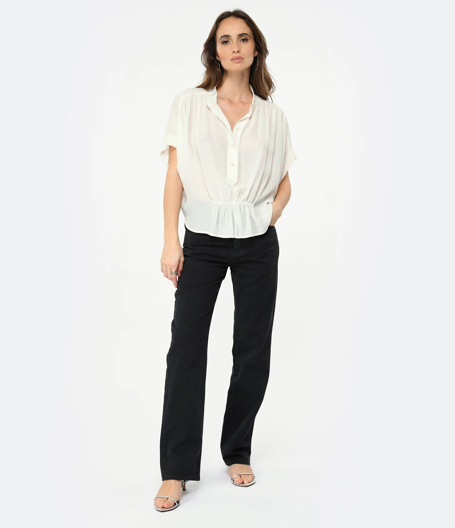 NILI LOTAN Pantalon Smith Coton Charbon 5 NILI LOTAN Pantalon Smith Coton Charbon – Image 3