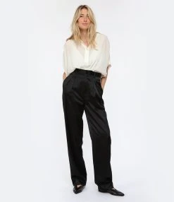 NILI LOTAN Pantalon Plissé Etienne Soie Noir 10 NILI LOTAN Pantalon Plissé Etienne Soie Noir -ANINE BING Boutique nilil look20230117 447