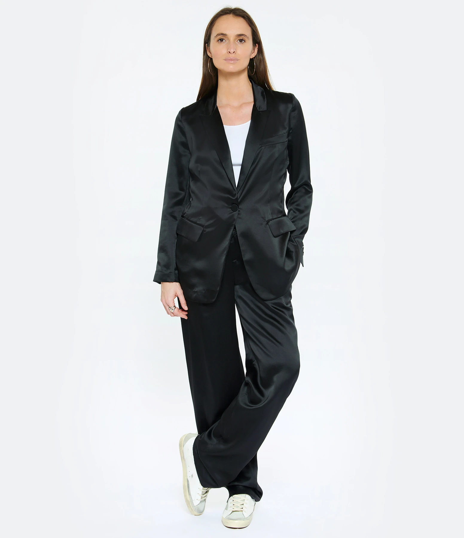 NILI LOTAN Pantalon Plissé Etienne Soie Noir 8 NILI LOTAN Pantalon Plissé Etienne Soie Noir – Image 6