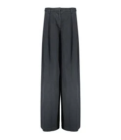 NILI LOTAN Pantalon Dillon Coton Charbon