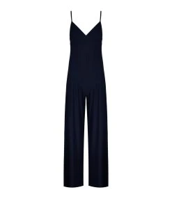 Norma Kamali Combinaison Bretelles Marine