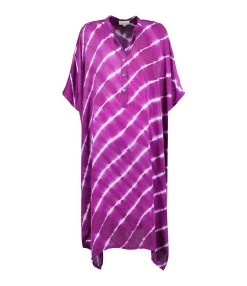 NOUS Robe Kaftan Sam Rayures Violet 