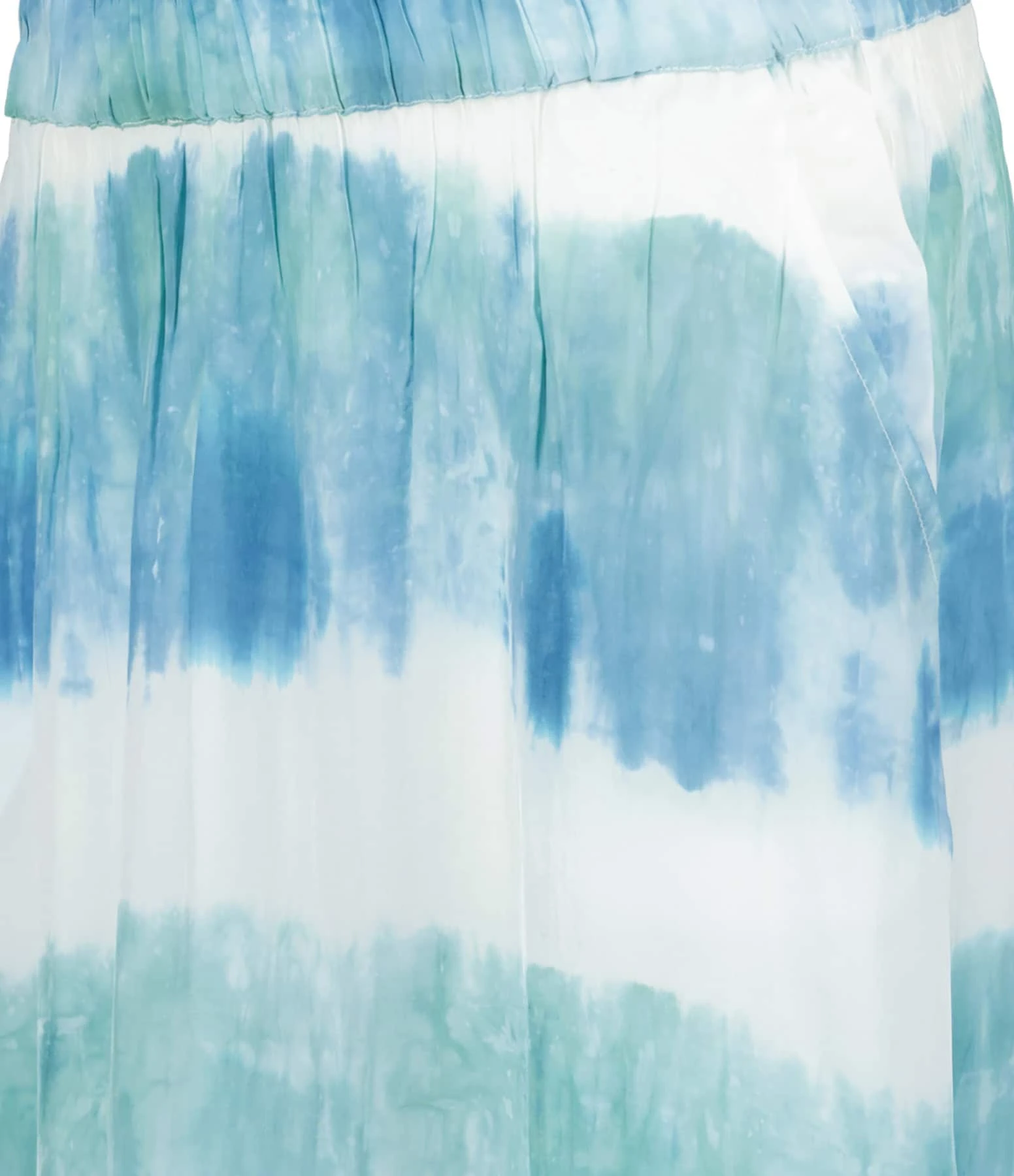 NOUS Jupe Alice Soie Rayures Bleu Aqua 4 NOUS Jupe Alice Soie Rayures Bleu Aqua – Image 2