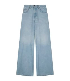 MARGAUX LONNBERG Pantalon Parker Denim Coton Bleu Clair