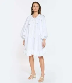PATOU Robe Froufrou Coton Blanc -ANINE BING Boutique patou look20230124 240 1 1