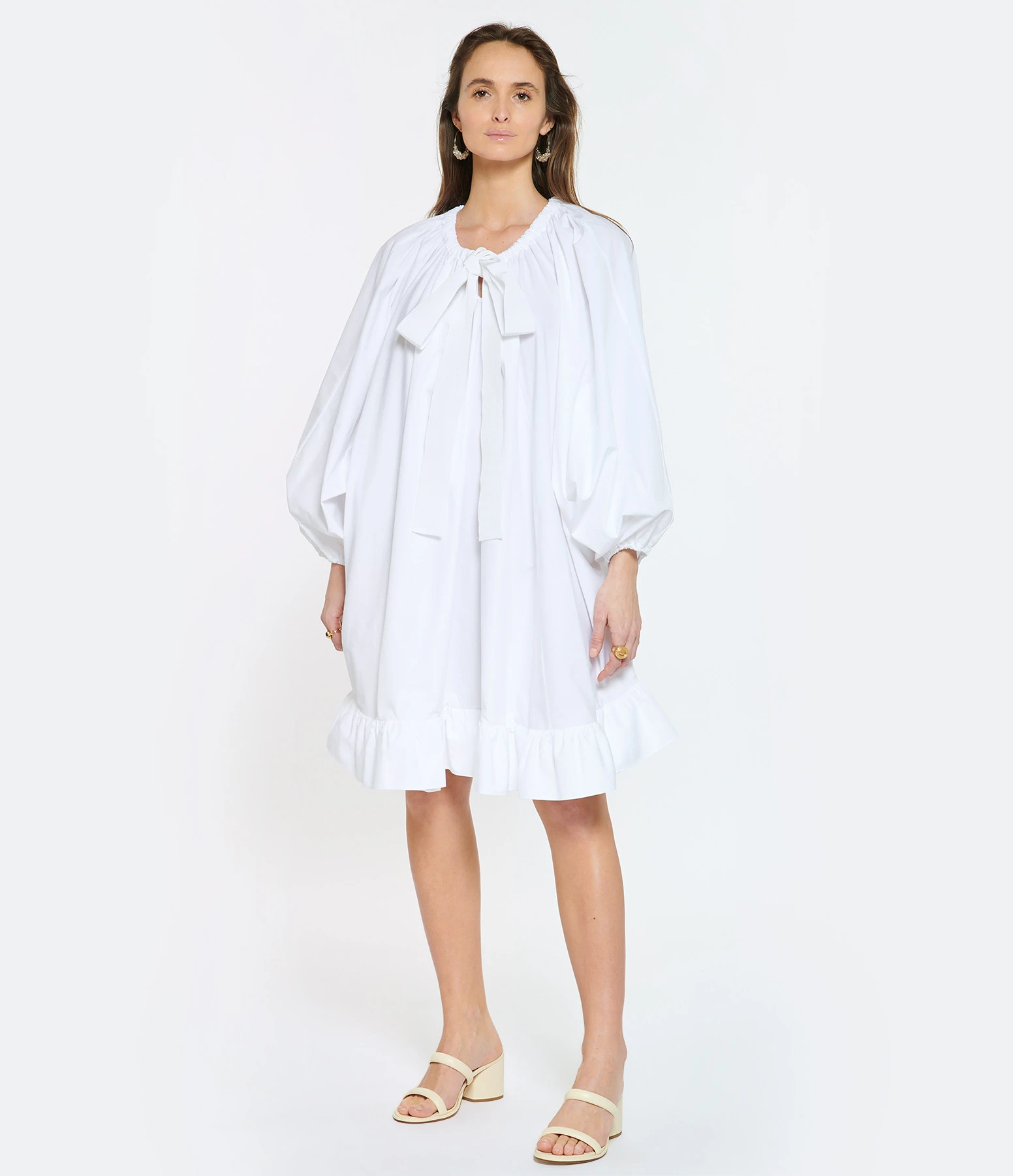 PATOU Robe Froufrou Coton Blanc 6 PATOU Robe Froufrou Coton Blanc – Image 4