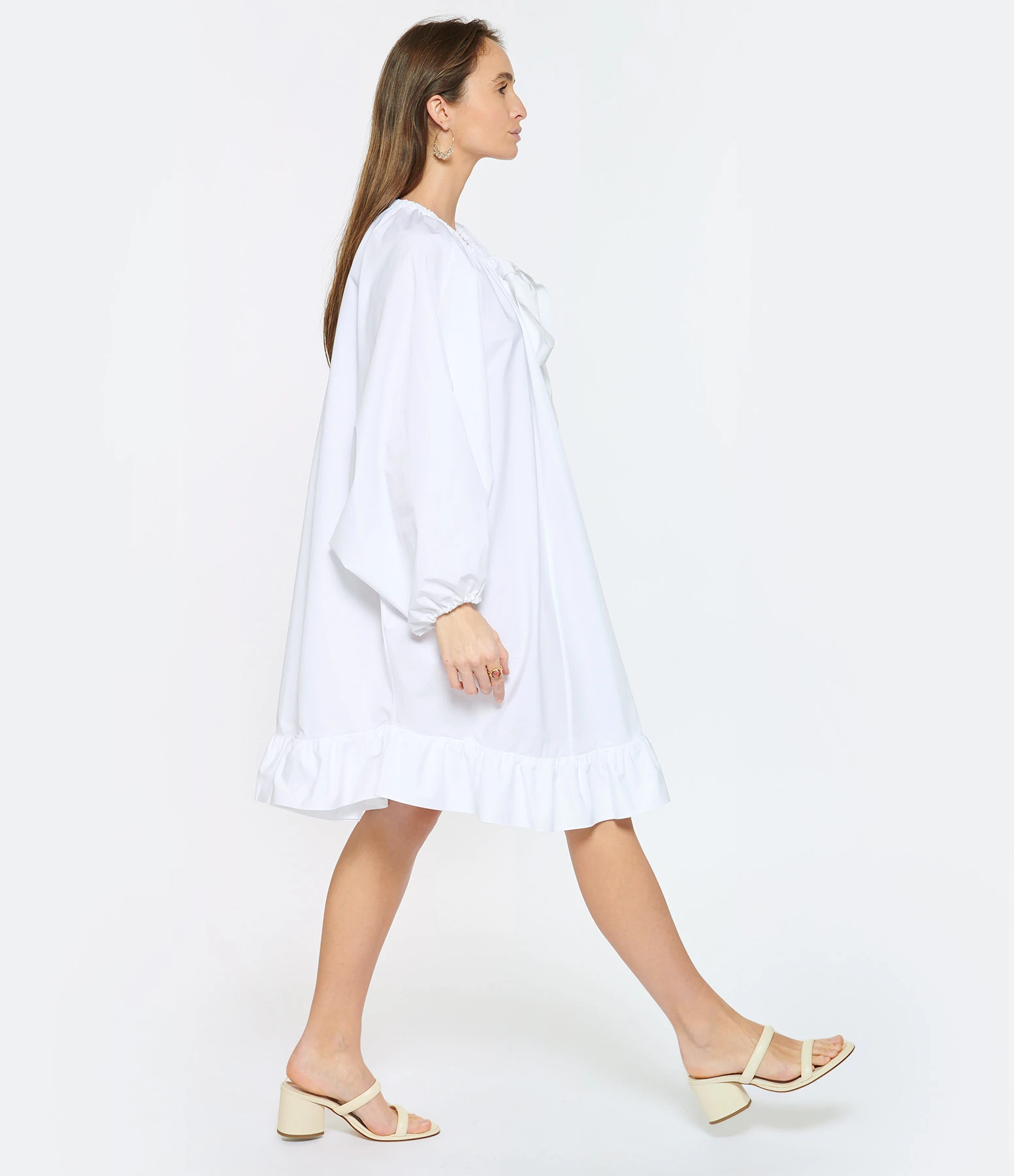 PATOU Robe Froufrou Coton Blanc 8 PATOU Robe Froufrou Coton Blanc – Image 6