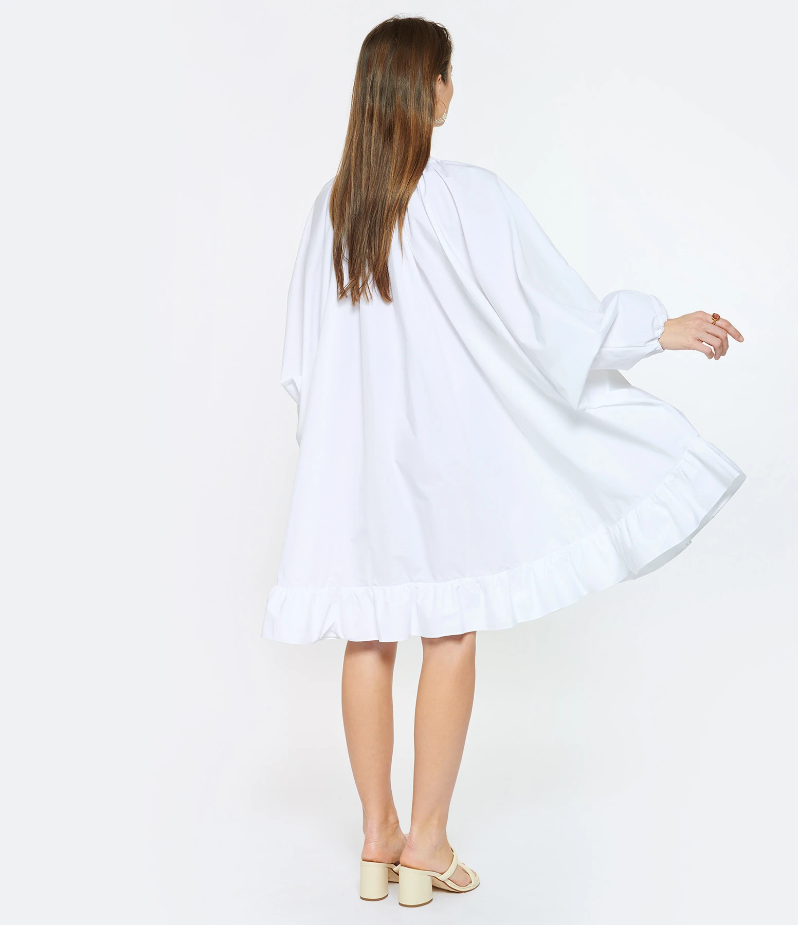 PATOU Robe Froufrou Coton Blanc 7 PATOU Robe Froufrou Coton Blanc – Image 5