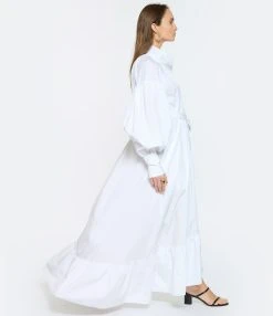 PATOU Robe Longue Painter Coton Blanc -ANINE BING Boutique patou look20230124 268 1