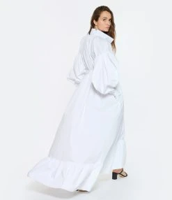PATOU Robe Longue Painter Coton Blanc -ANINE BING Boutique patou look20230124 269 1