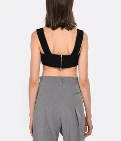 PATOU Top Corsage Coton Noir -ANINE BING Boutique patou look20230223 8