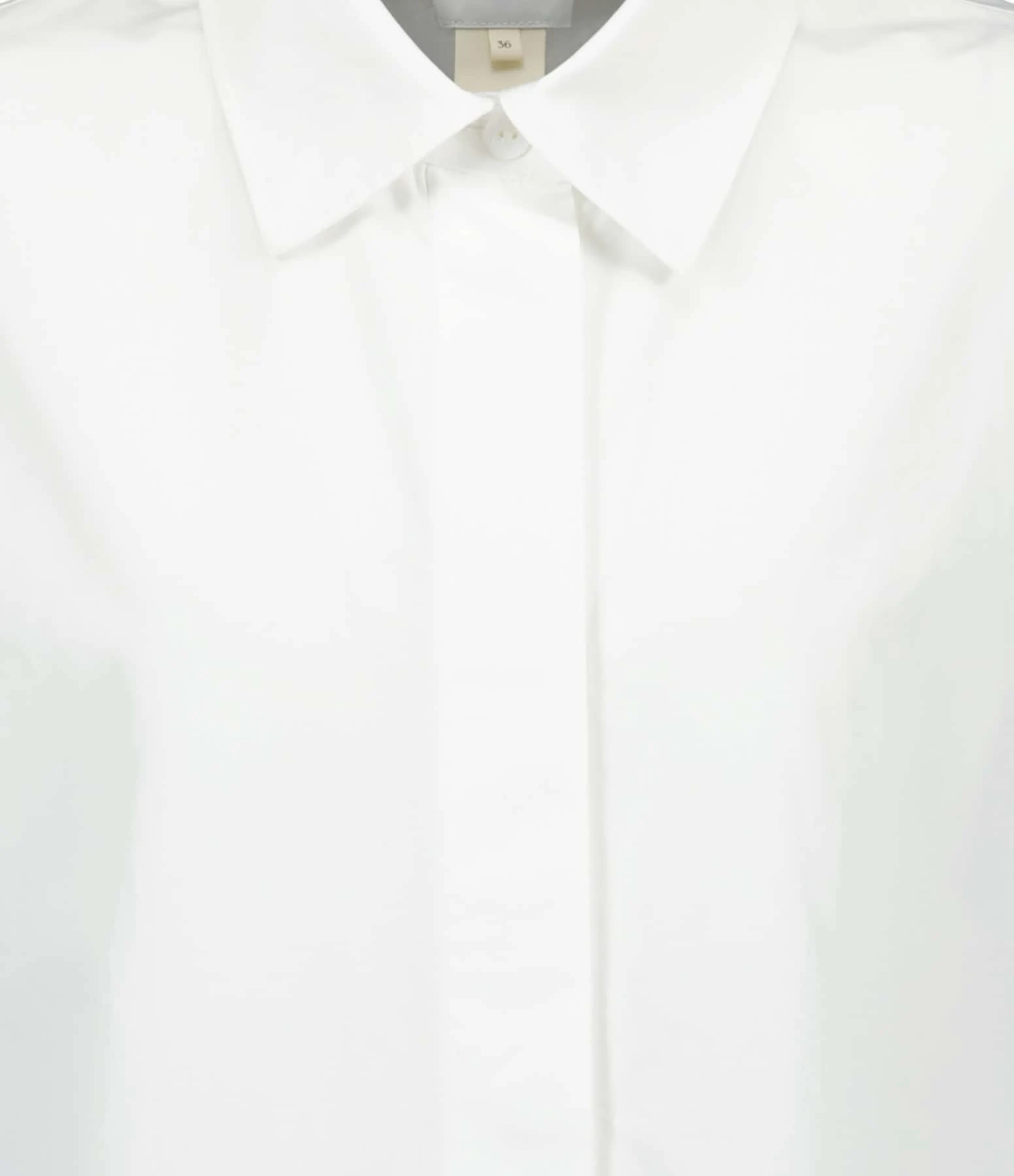 PATOU Robe Chemise Courte Coton Blanc Perle 4 PATOU Robe Chemise Courte Coton Blanc Perle â Image 2