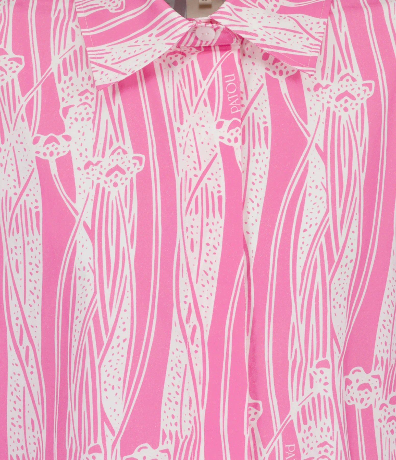 PATOU Robe Chemise Courte Coton Rose Art Déco 4 PATOU Robe Chemise Courte Coton Rose Art Déco – Image 2