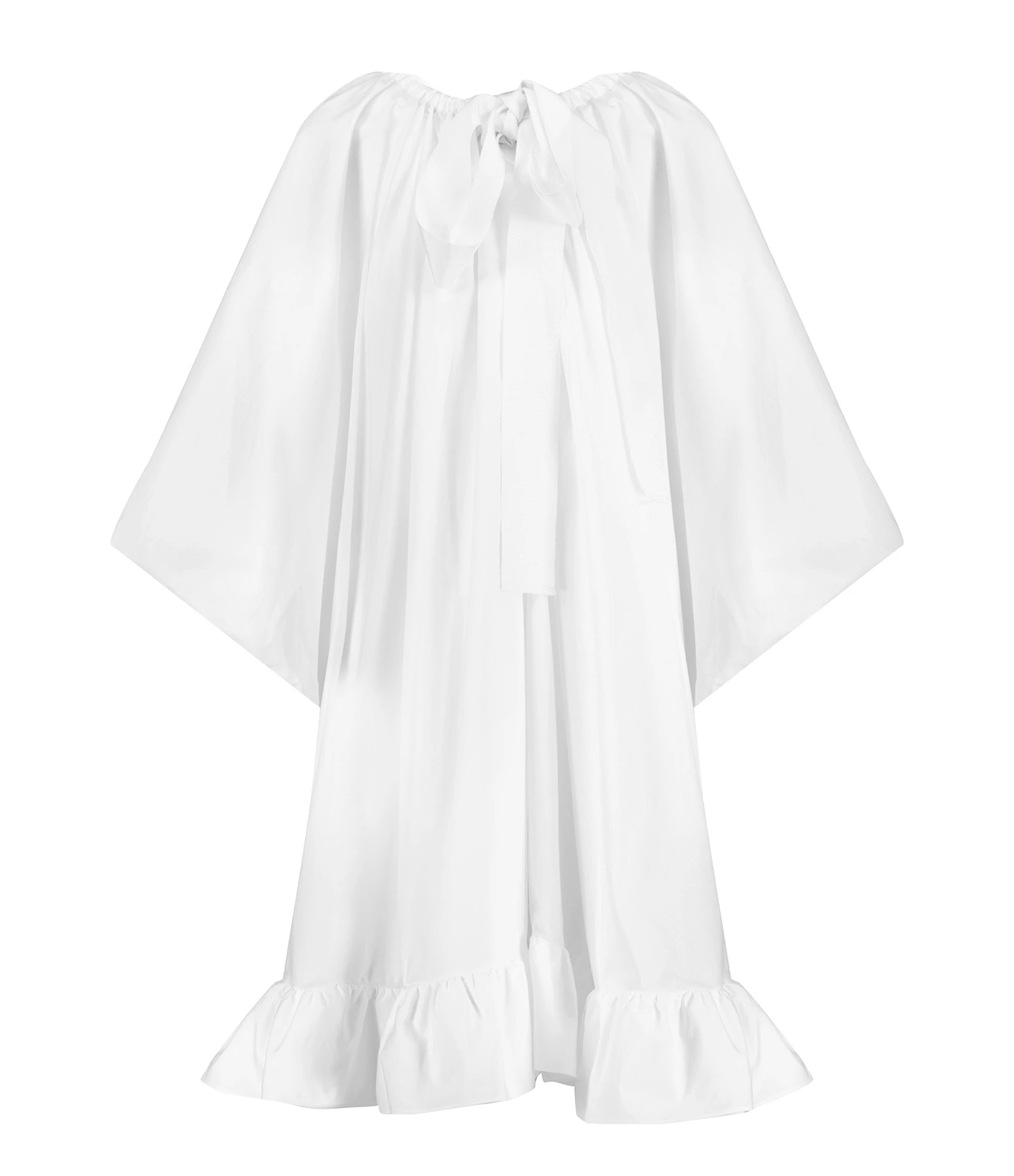 PATOU Robe Froufrou Coton Blanc 3 PATOU Robe Froufrou Coton Blanc