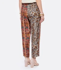 PIERRE-LOUIS MASCIA Pantalon Aloe Soie Imprimé Animal Bordeaux -ANINE BING Boutique plmas look20220329 124