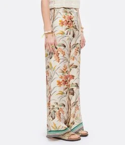 PIERRE-LOUIS MASCIA Pantalon Aloe Soie Imprimé Floral Blanc -ANINE BING Boutique plmas look20220329 81