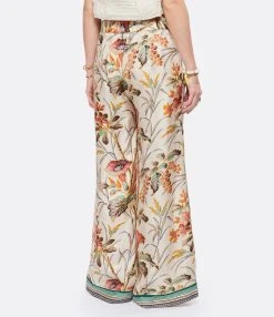 PIERRE-LOUIS MASCIA Pantalon Aloe Soie Imprimé Floral Blanc -ANINE BING Boutique plmas look20220329 83