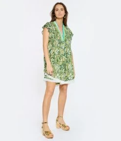 Poupette St Barth Robe Courte Sasha Vert -ANINE BING Boutique psbar look20230124 201