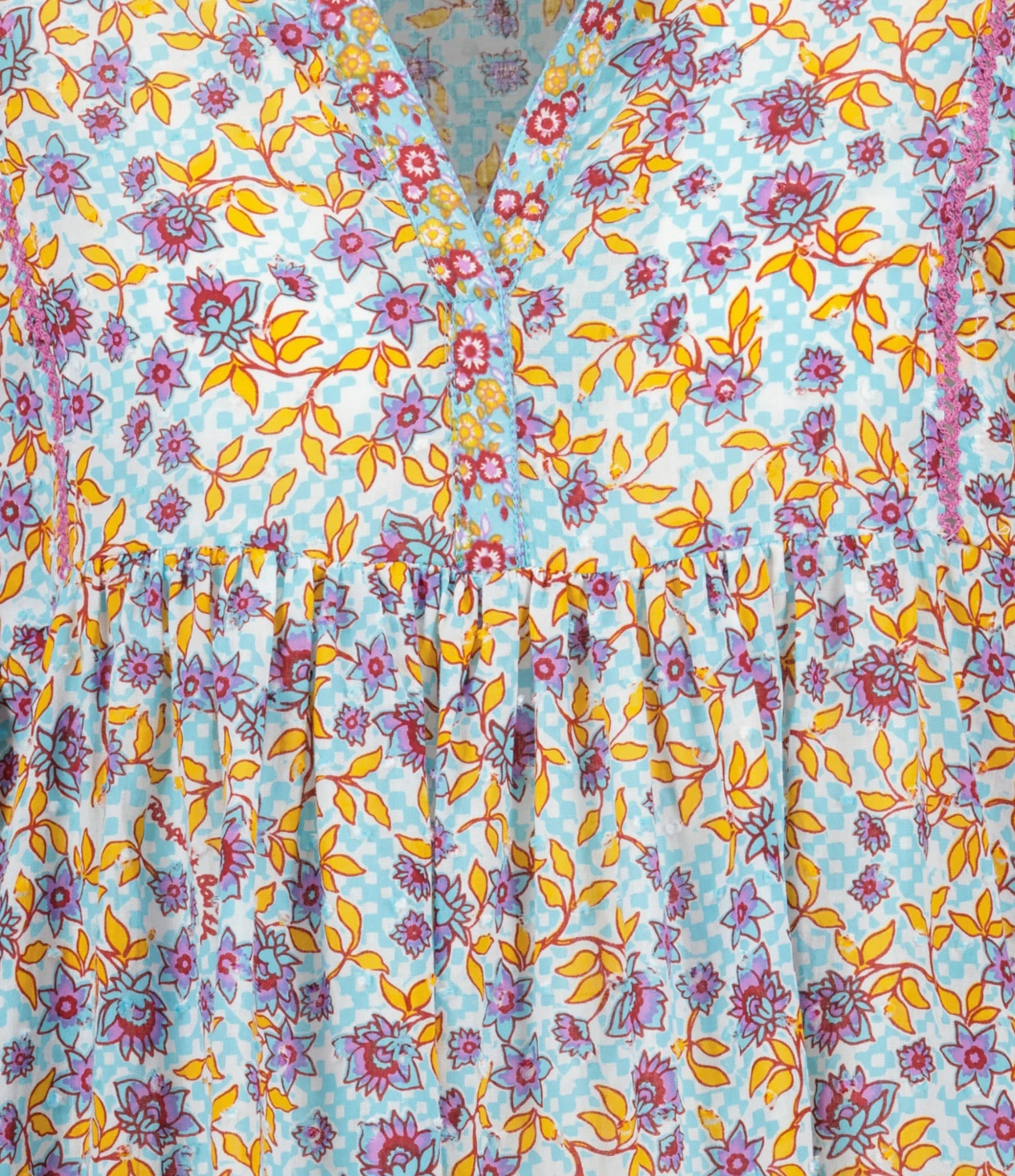 Poupette St Barth Robe Courte Aria Coton Violet 4 Poupette St Barth Robe Courte Aria Coton Violet – Image 2