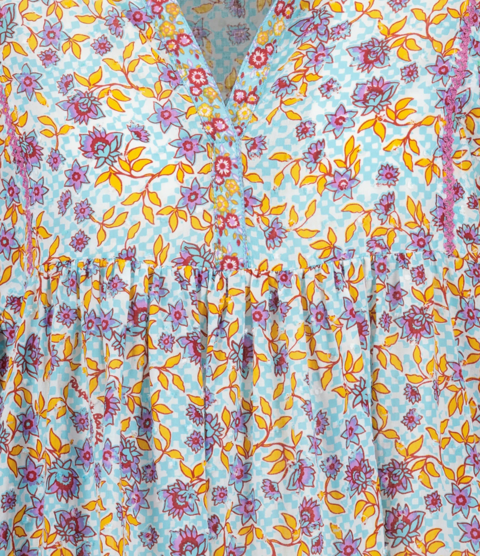 Poupette St Barth Robe Courte Aria Coton Violet 4 Poupette St Barth Robe Courte Aria Coton Violet – Image 2