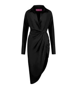 GAUGE81 Robe Puno Soie Noir