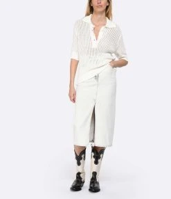 RAIINE Polo Zima Blanc -ANINE BING Boutique raiin look20230214 365