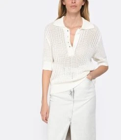 RAIINE Polo Zima Blanc -ANINE BING Boutique raiin look20230214 367