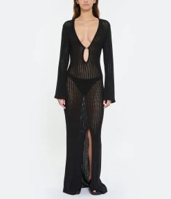 RAIINE Robe Dey Maille Noir -ANINE BING Boutique raiin look20230228 180