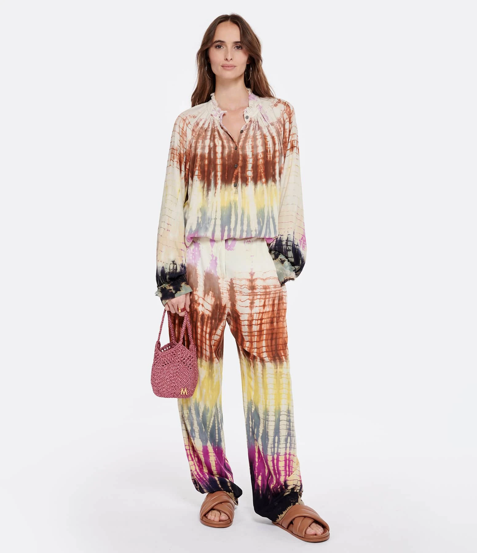 RAQUEL ALLEGRA Pantalon Françoise Multicolore 5 RAQUEL ALLEGRA Pantalon Françoise Multicolore – Image 3