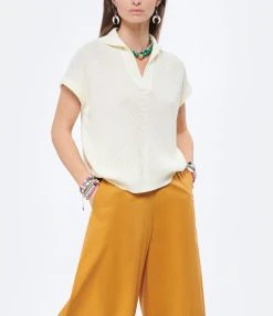 ROBERTO COLLINA Top Coton Écru -ANINE BING Boutique rcoll look20220119 4