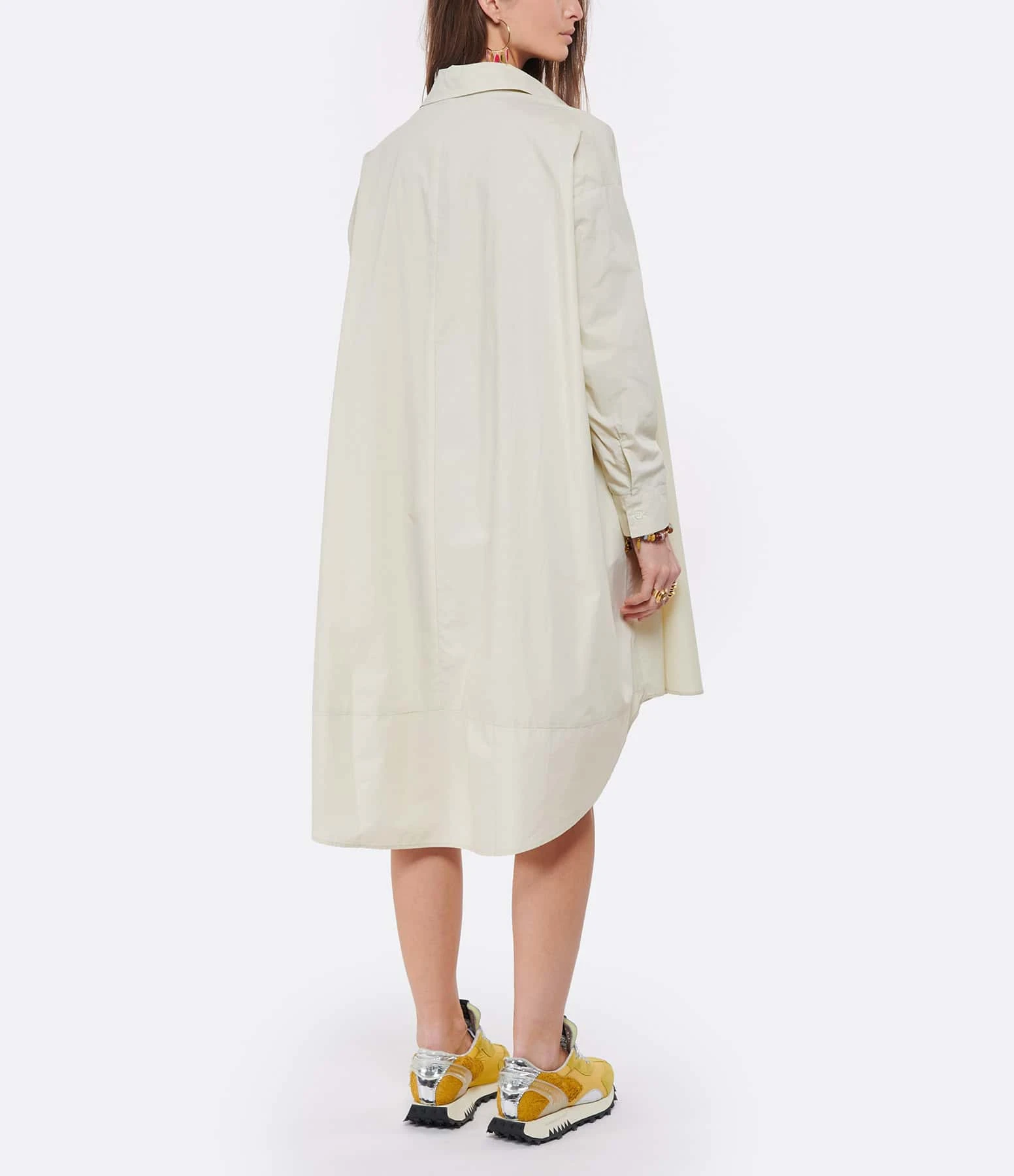 ROBERTO COLLINA Robe Chemise Coton Beige 6 ROBERTO COLLINA Robe Chemise Coton Beige – Image 4