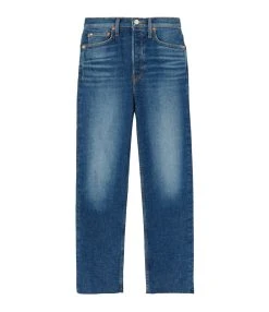 RE/DONE Jean 70s Stove Pipe Denim Bleu Indigo