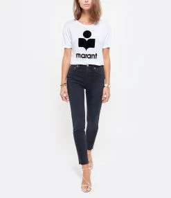 RE/DONE Jean Crop Taille Haute Noir Délavé -ANINE BING Boutique redon look20200617 120