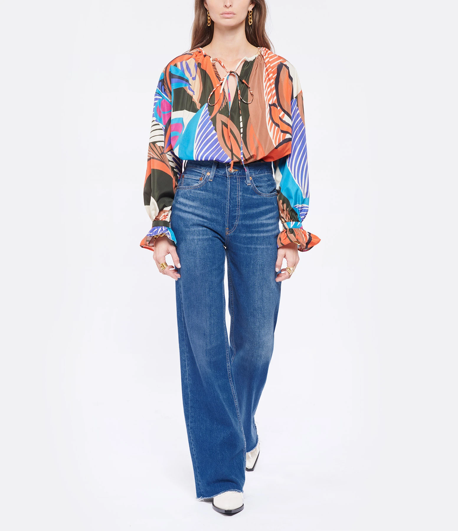 RE/DONE Jean 70s Ultra High Rise Wide Leg Broken Blue 5 RE/DONE Jean 70s Ultra High Rise Wide Leg Broken Blue – Image 3