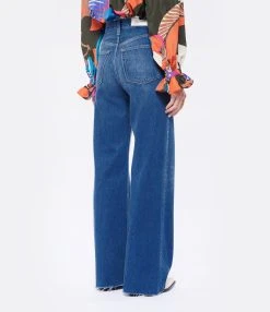 RE/DONE Jean 70s Ultra High Rise Wide Leg Broken Blue 11 RE/DONE Jean 70s Ultra High Rise Wide Leg Broken Blue -ANINE BING Boutique redon look20211020 179