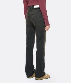 RE/DONE Jean 70s Bootcut Denim Broken In Black -ANINE BING Boutique redon look20211028 32