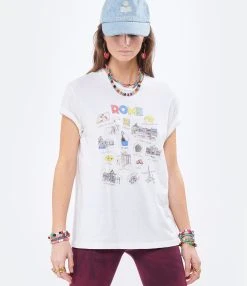 RE/DONE Tee-shirt Rome Coton Blanc Vintage -ANINE BING Boutique redon look20220201 69