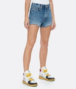 RE/DONE Short 70s High Rise Denim Bleu -ANINE BING Boutique redon look20220621 436