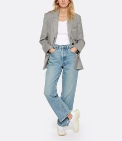 RE/DONE Jean 90s Crop Low Slung Denim Bleu -ANINE BING Boutique redon look20221027 608 1