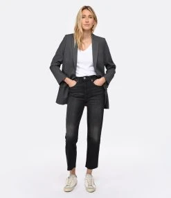 RE/DONE Jean 70S Stove Pipe Coton Noir Onyx Fade -ANINE BING Boutique redon look20230111 305