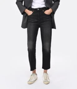 RE/DONE Jean 70S Stove Pipe Coton Noir Onyx Fade -ANINE BING Boutique redon look20230111 306