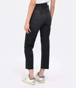 RE/DONE Jean 70S Stove Pipe Coton Noir Onyx Fade -ANINE BING Boutique redon look20230111 314