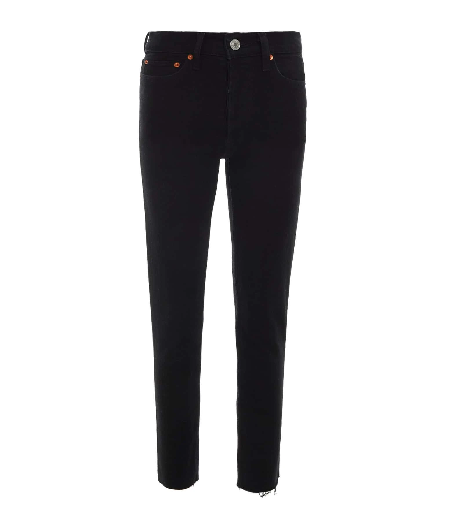 RE/DONE Jean Crop Taille Haute Noir 3 RE/DONE Jean Crop Taille Haute Noir