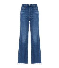 RE/DONE Jean 70s Ultra High Rise Wide Leg Broken Blue