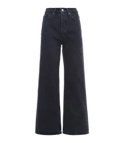 RE/DONE Jean 70s Ultra High Rise Wide Leg Denim Noir