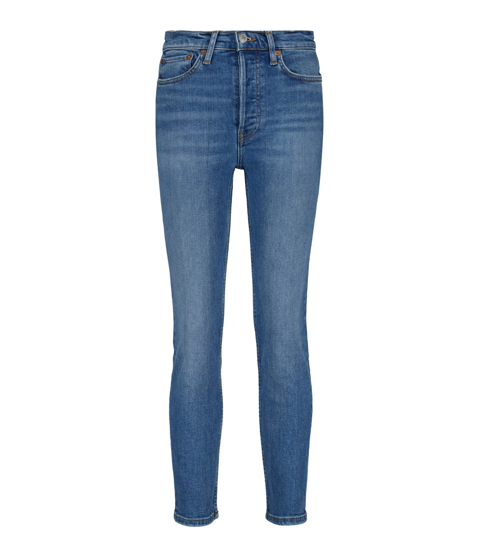 RE/DONE Jean 90s High Rise Ankle Crop Denim Bleu 3 RE/DONE Jean 90s High Rise Ankle Crop Denim Bleu