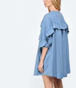 Roseanna Robe Coton Bleu 9 Roseanna Robe Coton Bleu -ANINE BING Boutique rosea look20230214 75
