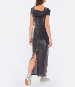 ROTATE Robe Noir Métallique -ANINE BING Boutique rotat look20220907 848 1