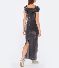 ROTATE Robe Noir Métallique -ANINE BING Boutique rotat look20220907 848