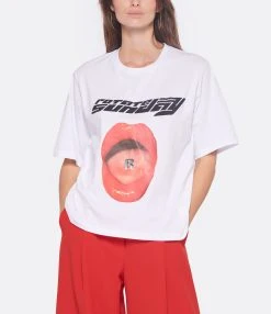 ROTATE Tee-shirt Lips Coton Blanc, Capsule Sunday -ANINE BING Boutique rotat look20221102 171